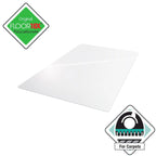 Tapis de chaise rectangulaire en polycarbonate pour moquette à poils courts, 48 x 60 pouces, protection de sol transparente