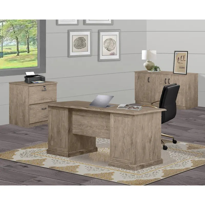 Classeur latéral à 2 tiroirs, style Honduras, rangement de dossiers pour bureau à domicile, format lettre et légal