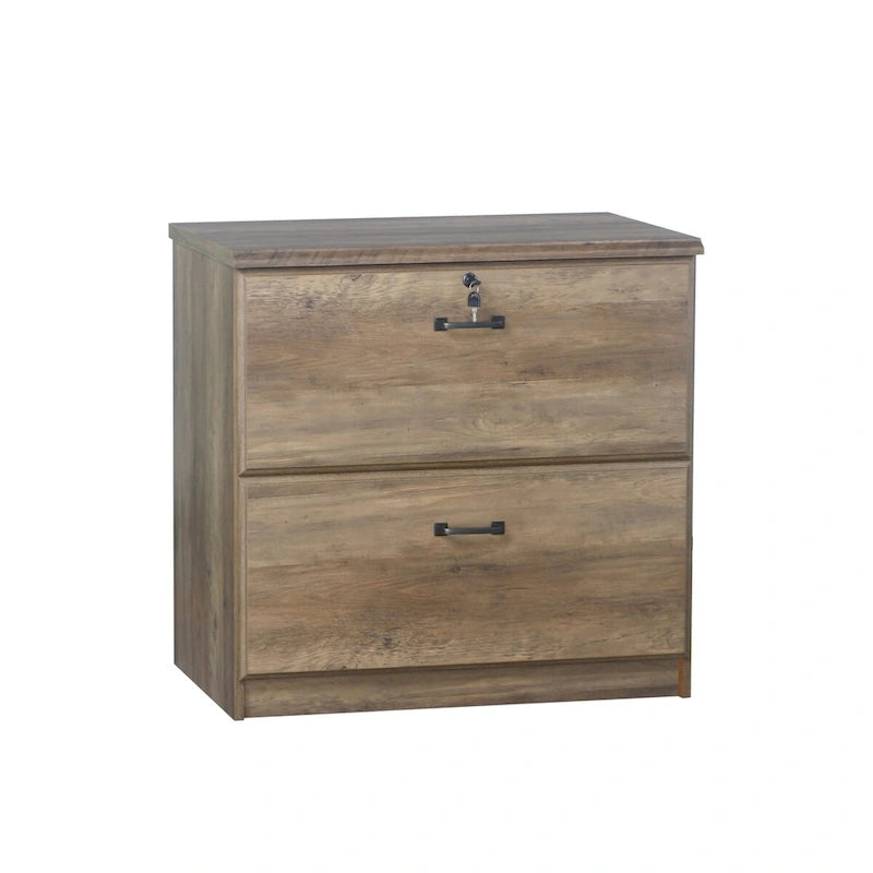 Classeur latéral à 2 tiroirs, style Honduras, rangement de dossiers pour bureau à domicile, format lettre et légal