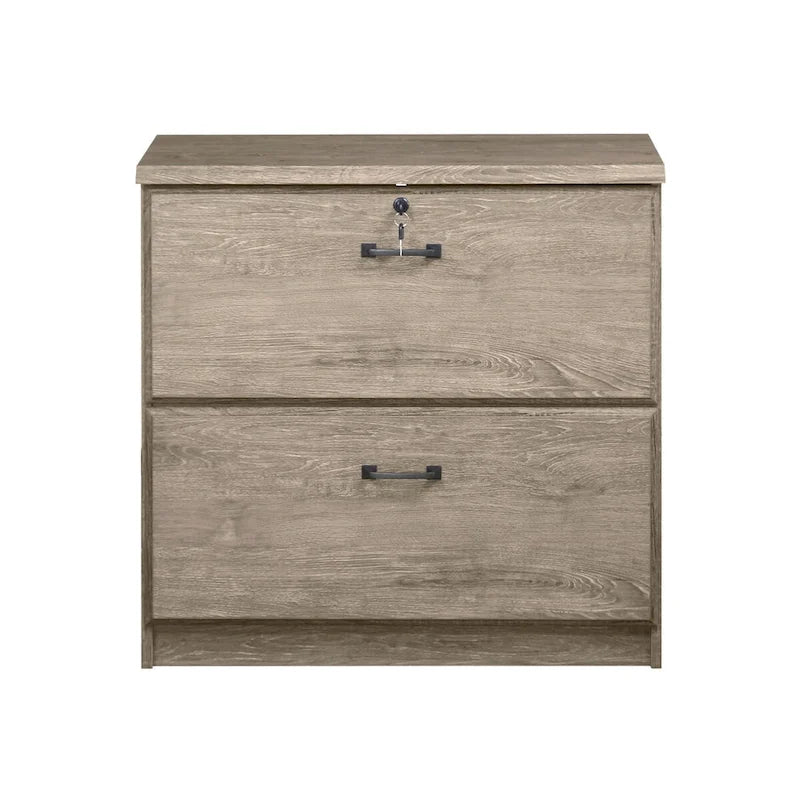 Classeur latéral à 2 tiroirs, style Honduras, rangement de dossiers pour bureau à domicile, format lettre et légal